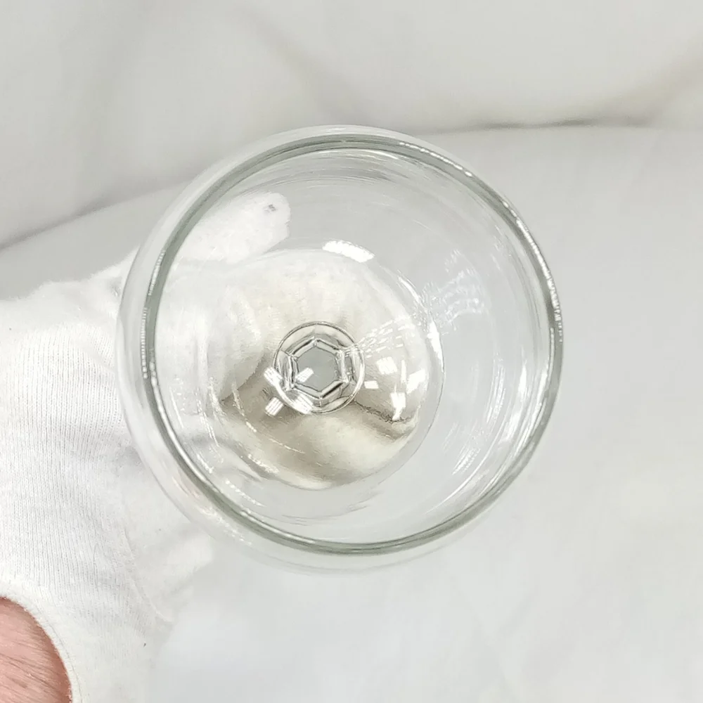 Elegant Clear Hexagonal Stem Wine Glass Water Goblet